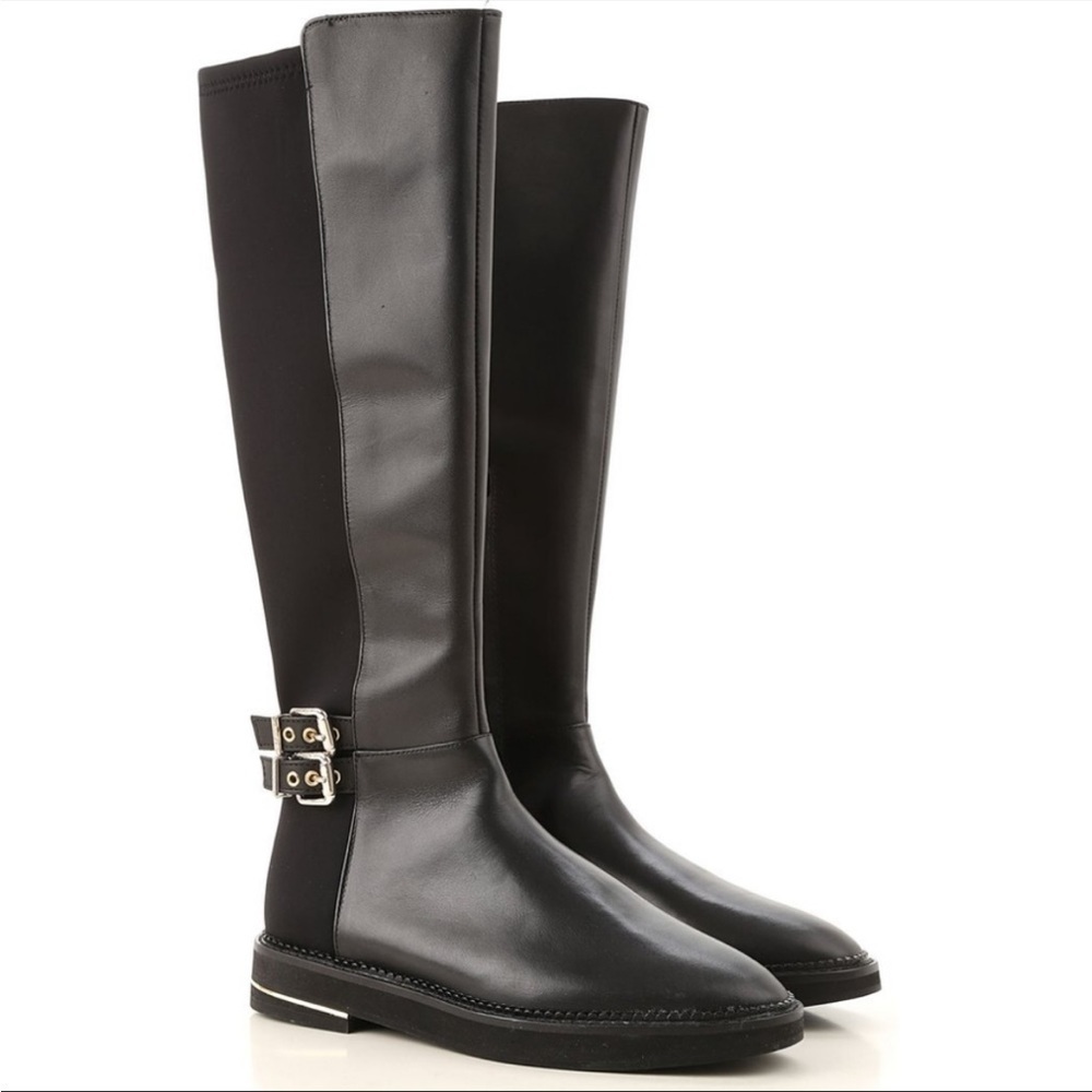 New DKNY Lena Tall Boots black 6.5 stretch